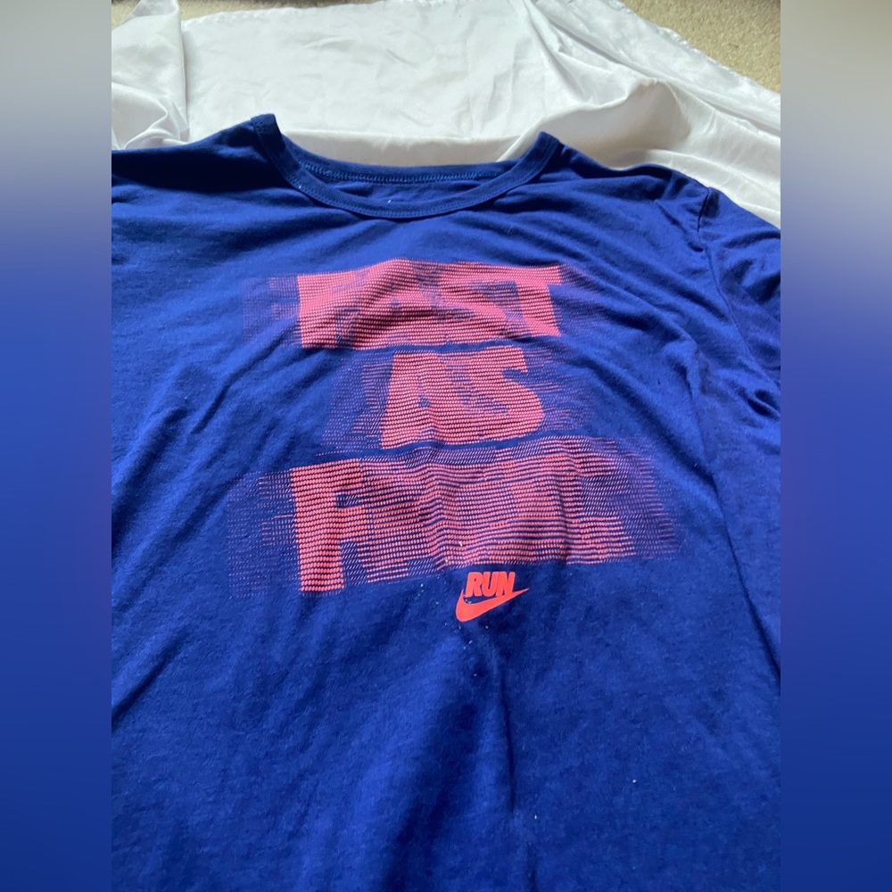 Men’s blue Nike shirt “fast as fxxx”